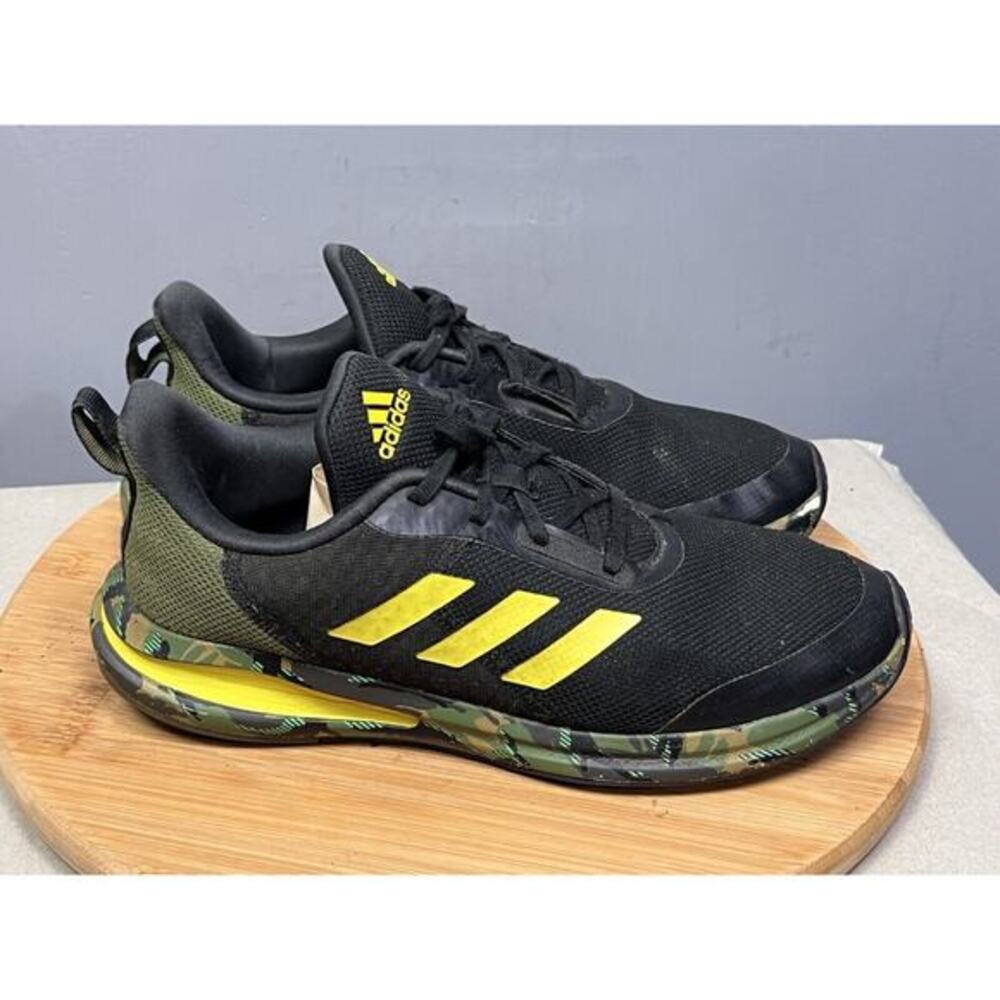 Adidas Fortarun S23770 Black Running Shoes Mens 7‎ Sneakers Camo Green Casual